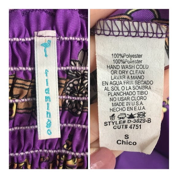 Mini dress with vintage print - Picture 4 of 4